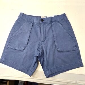 NWT Mens St. Johns Bay Hiking Shorts 7" Inseam China Blue Size 30 Waist Stretch.